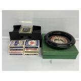Automatic Card Shuffler, Mini Roulette Wheel,
