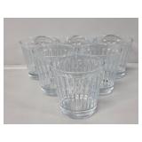 Ribbed Glass Short Tumblers (6)