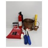 Fire Blanket, Fire Extinguisher, Matches, Lighter