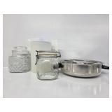 Tupperware Plastic Pitcher, Stainless Egg Poacher