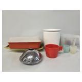 Georges Briard Glass Fruit Tray, Steamer Basket