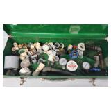 Green Metal Toobox W/Plumbing Components