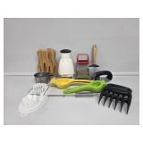 Wooden Salad Forks, Food Chopper, Cheese Grater,