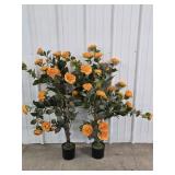 Orange Faux Flower Decor(2)