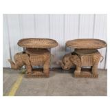 Wicker Elephant End Stands