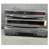 VHS Players (3) All Power On
