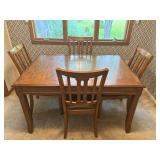 Wooden Dining Room Table with Extensions