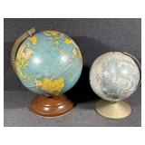 Moon and World Globes