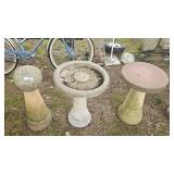Cement Figures, Bird Bath