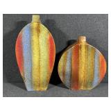Ceramic Slim Vase with Multi Color Glaze (2)