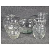 Clear Glass Vases(5)