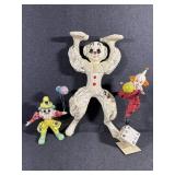 White and Red Vintage Clown Figurine, Vintage