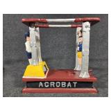 Cast Iron Acrobat Coin Bank