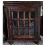 12 Panel Glass Door Bedside Table