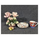 Capodimonte Floral Figurine, Classic Rose C