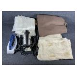 Lace Valances, Throw Blanket, Irons(2)