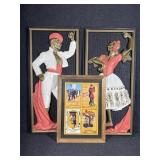 Framed Argentine Tango Prints, Vintage Spanish