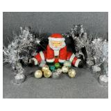 Paper Mache Santa, Ornaments,Balloon Weights