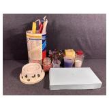 Assorted Candles, Candle Stick and Candle