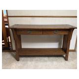 Leick Oak Craftsman Mission Style 54"  Sofa Table