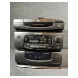 Sharp 3Disc Rotary Changer & Double Cassette Deck