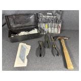 Nut Driver Set,Hammer,Plastic Tool Box
