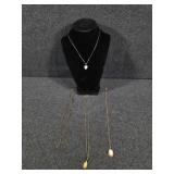 14K GF Necklace with "M" Pendant, 12K GF Cameo