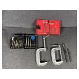 C Clamps, Drill Bits