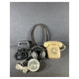 Plug In Headphones, Dial Rotary Phone, Lights f