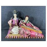 Korean Figurine of 2 Women Playing An Instrument