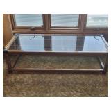 Wooden and Glass Coffee Table