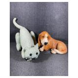 Ceramic Dog, Cloth Cat