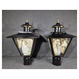 Black Exterior Lamp Post Lights(2)