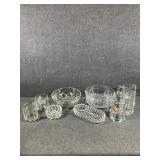 Glass Relish Dish, Christmas Drinking Glasses,