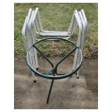 Patio Chair Leg Frame, Small Patio Table with No