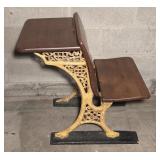 Antique Double School Desk