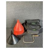 Arctic Cat Bags(2), Funnels(2), Saw