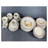 Newcor Stoneware Dishes 404 Laurel Pattern