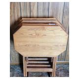 Wooden TV Trays(4) with Stand