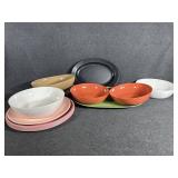 Melmax Dinnerware, Platters, Plates, Bowls