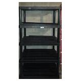 Black Plastic Shelving Unit