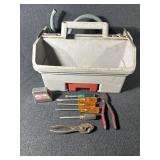 Tool Caddy, Screwdrivers, Tape Measure