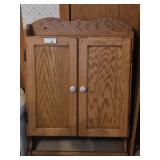 Wall Hanging Wooden Cabinet with Towel Bar