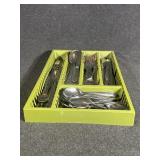 Stainless Steel Cutlery w/ Organizer