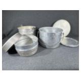 Round Coal Miner Dinner Bucket, Metal Pot with
