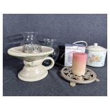 Ceramic Potpourri Pot, Vases(2) , Candle Holder