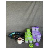 Plastic Ball 1 Cup Jars(8), Plastic Ball 1/2 Cup