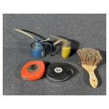 Oil Cans (2) Tape Measures(2) Wire Brush