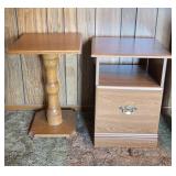 Wooden Filing Cabinet, Square Wooden Plant Stand