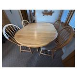 Wood Dining Table w/ 4 Chairs